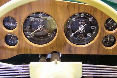 Jowett Jupiter's racing instrument panel